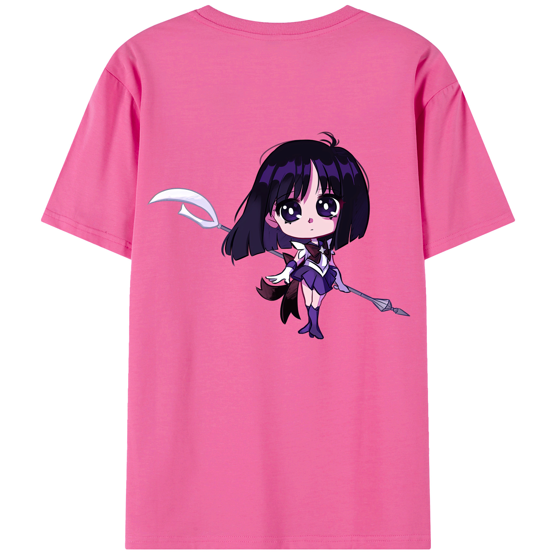 （画像用） 美少女戦士セーラームーン 土萠ほたる Sailor Moon Tomoe Hotaru （セーラーサターン；Sailor Saturn） レディース半袖Tシャツ(バックプリント)